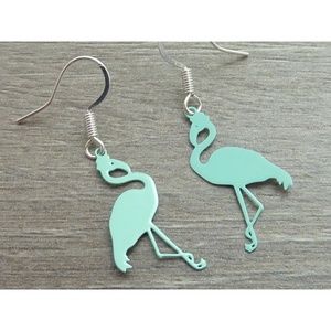 Blue Flamingo Earrings